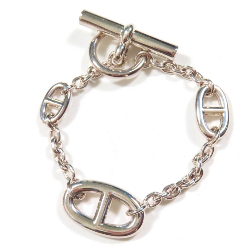 Hermes Farandole Bracelet SH Ag925 Chaine D'ancre Silver Weight