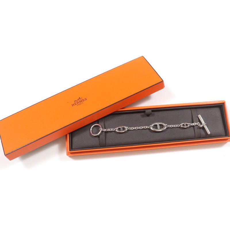 Hermes Farandole Bracelet SH Ag925 Chaine D'ancre Silver Weight