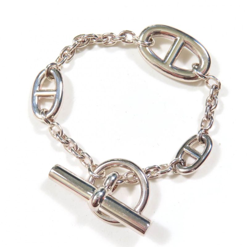Hermes Farandole Bracelet SH Ag925 Chaine D'ancre Silver Weight