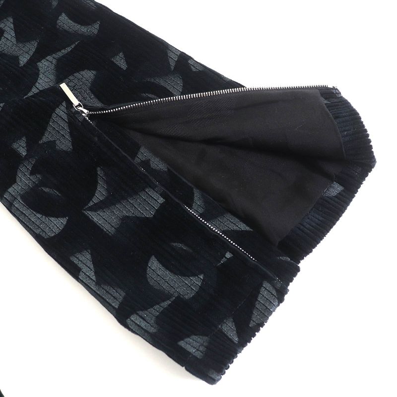 CHANEL 24AW P77394 Coconage Coco Button Hem Flare Zip Jumpsuit Tuna Overalls