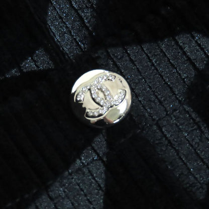 CHANEL 24AW P77394 Coconage Coco Button Hem Flare Zip Jumpsuit Tuna Overalls