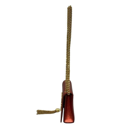 Saint Laurent Paris Shoulder Bag Kate 354120 Red Mini Bag/chain Shoulder/metalli