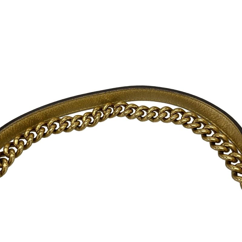 Gucci Shoulder Bag GG Marmont Quilted Small Shoulder Bag 443497 Gold And Pink