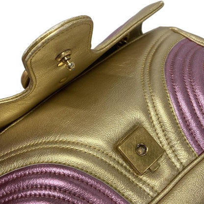 Gucci Shoulder Bag GG Marmont Quilted Small Shoulder Bag 443497 Gold And Pink