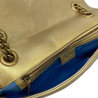 Gucci Shoulder Bag GG Marmont Quilted Small Shoulder Bag 443497 Gold And Pink