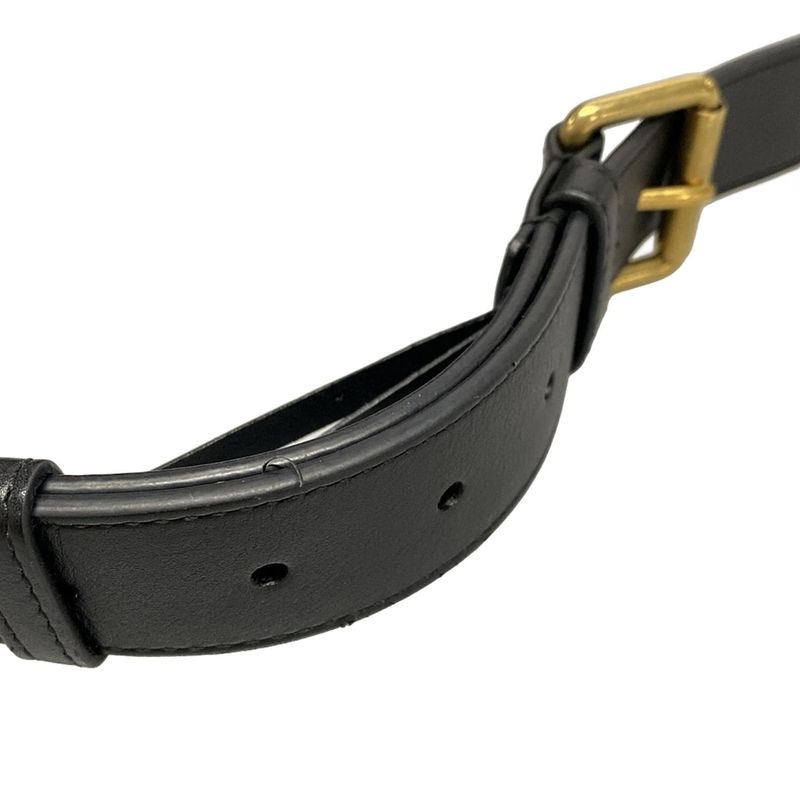 Gucci Waist Pouch GG Marmont Quilted Leather Belt Bag 476434 Black Leather