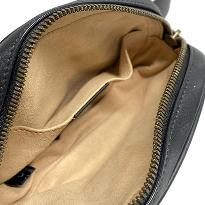 Gucci Waist Pouch GG Marmont Quilted Leather Belt Bag 476434 Black Leather