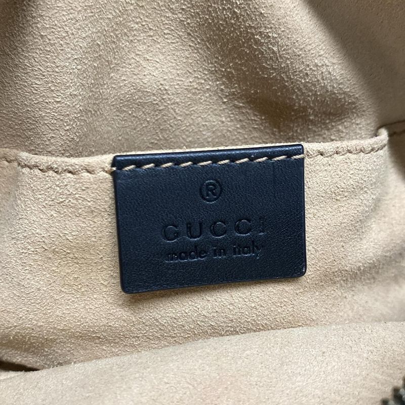 Gucci Waist Pouch GG Marmont Quilted Leather Belt Bag 476434 Black Leather