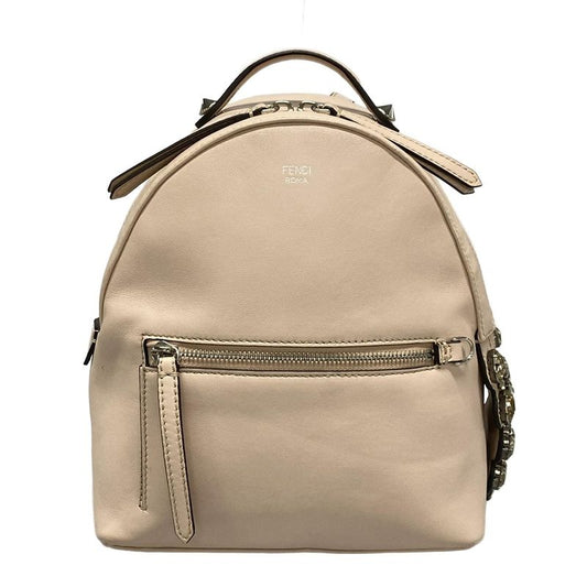 Fendi Backpack Sac By The Way Mini Backpack 8bz036 Beige Leather