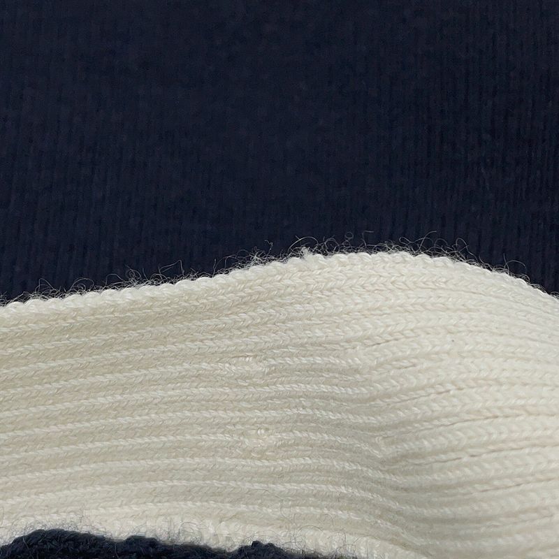Hermes Cardigan Chaine D'ancre Knit Silk Cashmere 36 Blue Noir Black