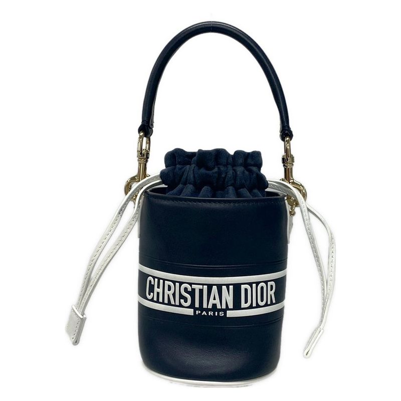 Dior/christian Dior Handbag Vibe Micro Bucket Bag Navy And White Mini Size /