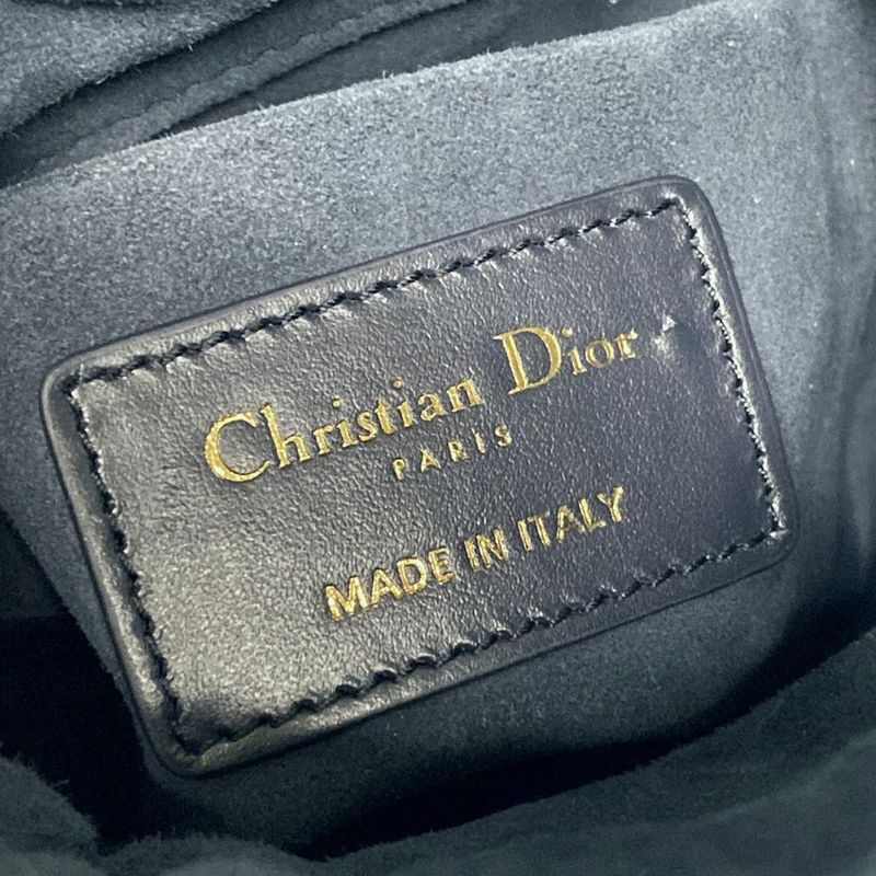 Dior/christian Dior Handbag Vibe Micro Bucket Bag Navy And White Mini Size /