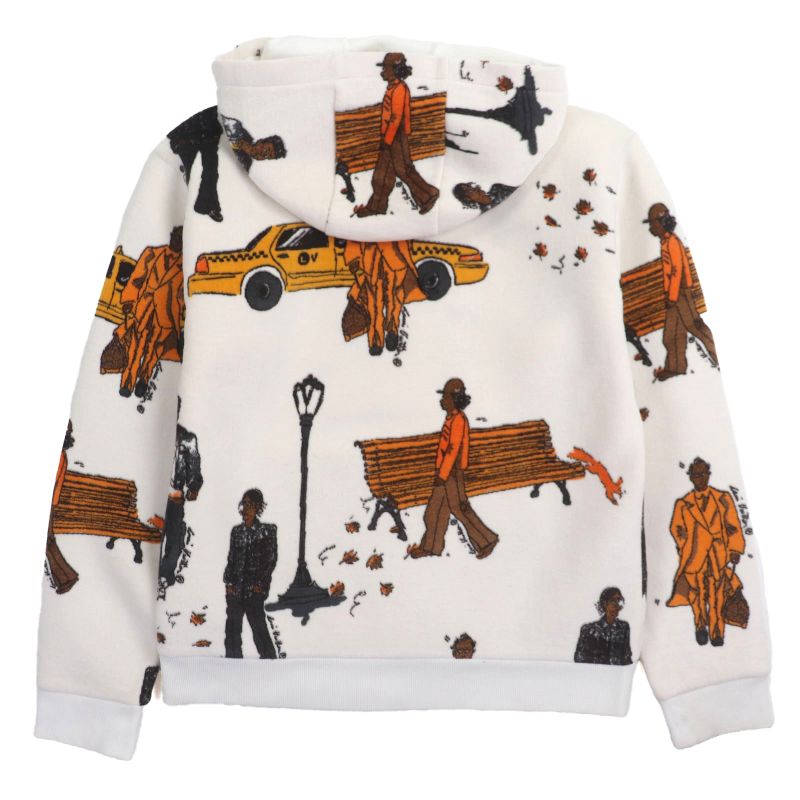 Louis Vuitton 19AW NEW Walkers New Walkers Print Pile Pullover Hoodie White M