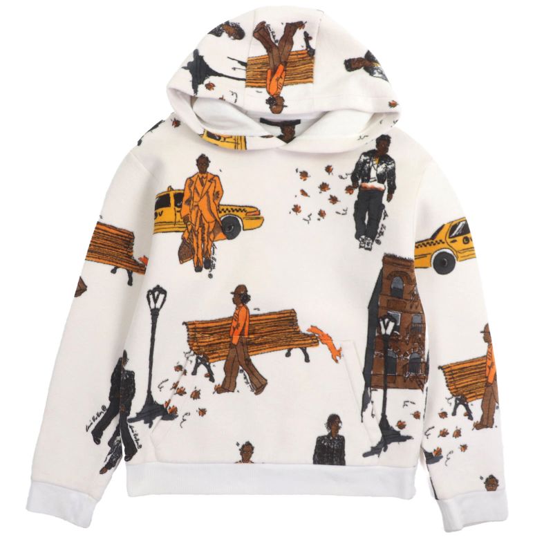 Louis Vuitton 19AW NEW Walkers New Walkers Print Pile Pullover Hoodie White M