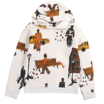 Louis Vuitton 19AW NEW Walkers New Walkers Print Pile Pullover Hoodie White M