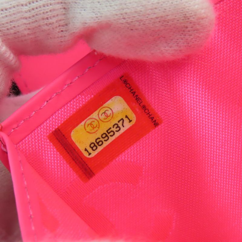 CHANEL A26710 Cambon Line Calfskin Coco Mark Round Zip Wallet Organizer Long