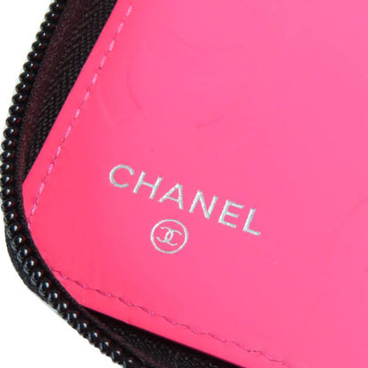 CHANEL A26710 Cambon Line Calfskin Coco Mark Round Zip Wallet Organizer Long