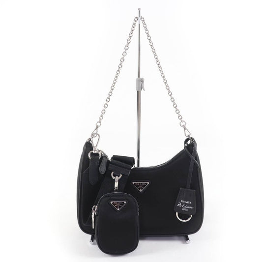 Prada 1bh204 Re-edition 2-way Handbag With Triangle Logo Pouch Shoulder Bag
