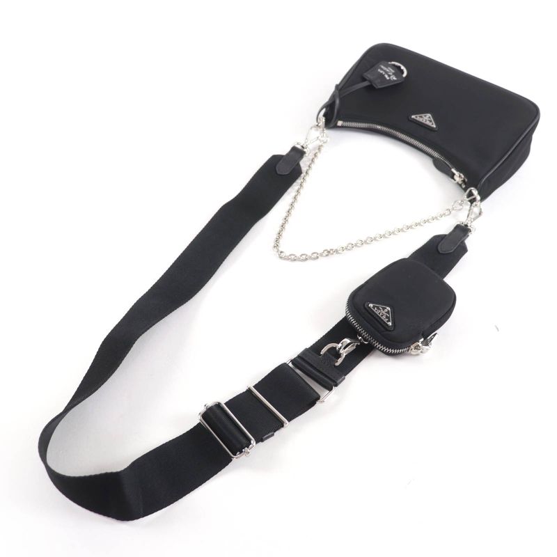 Prada 1bh204 Re-edition 2-way Handbag With Triangle Logo Pouch Shoulder Bag