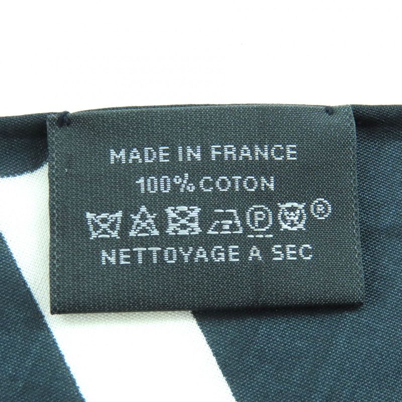 Hermes Rosange Court Harness 100% Cotton Orage/black/white Rhombus Current