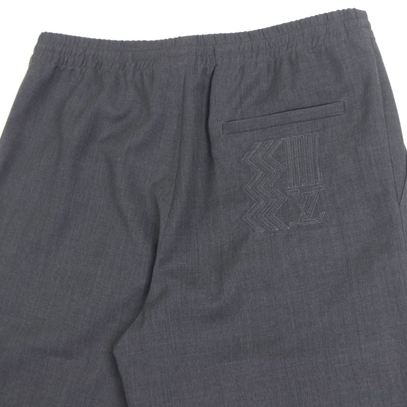 Louis Vuitton 22AW Wool Cotton Embossed Karakoram Pajama Trousers Pants Gray