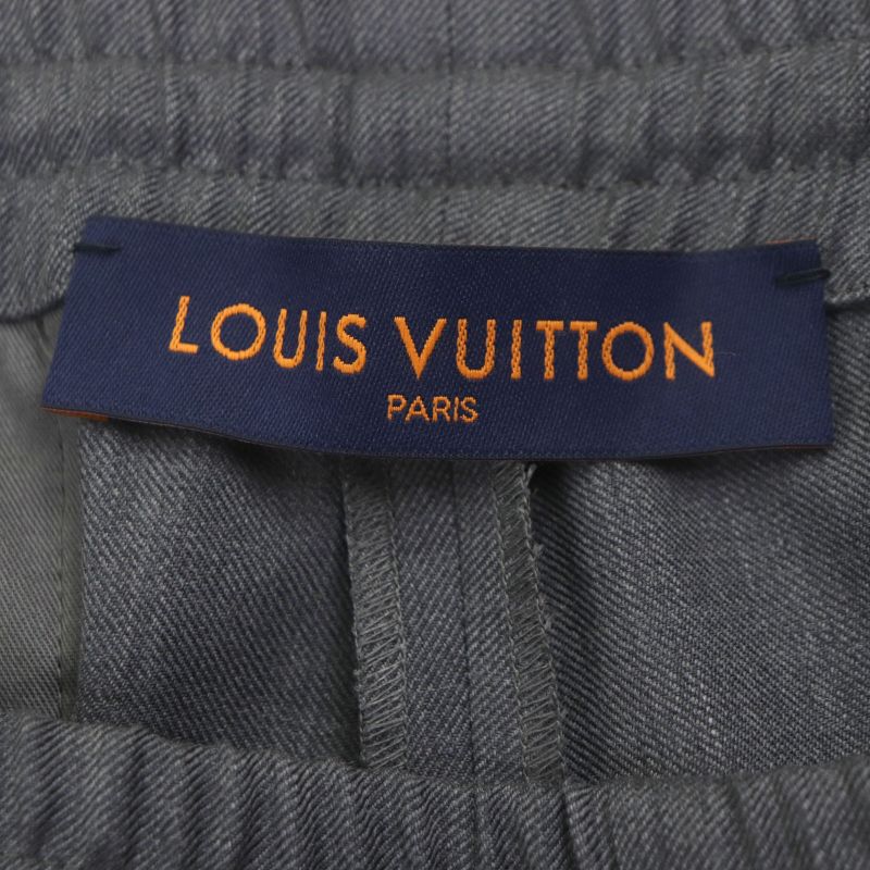 Louis Vuitton 22AW Wool Cotton Embossed Karakoram Pajama Trousers Pants Gray
