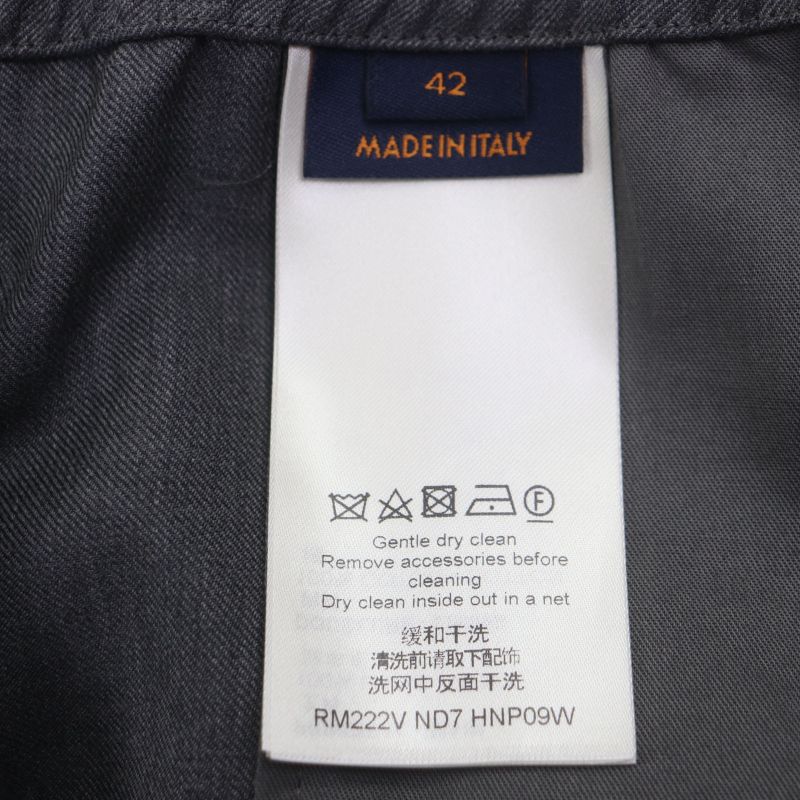 Louis Vuitton 22AW Wool Cotton Embossed Karakoram Pajama Trousers Pants Gray