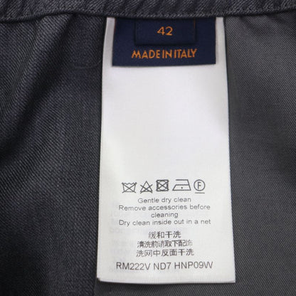 Louis Vuitton 22AW Wool Cotton Embossed Karakoram Pajama Trousers Pants Gray