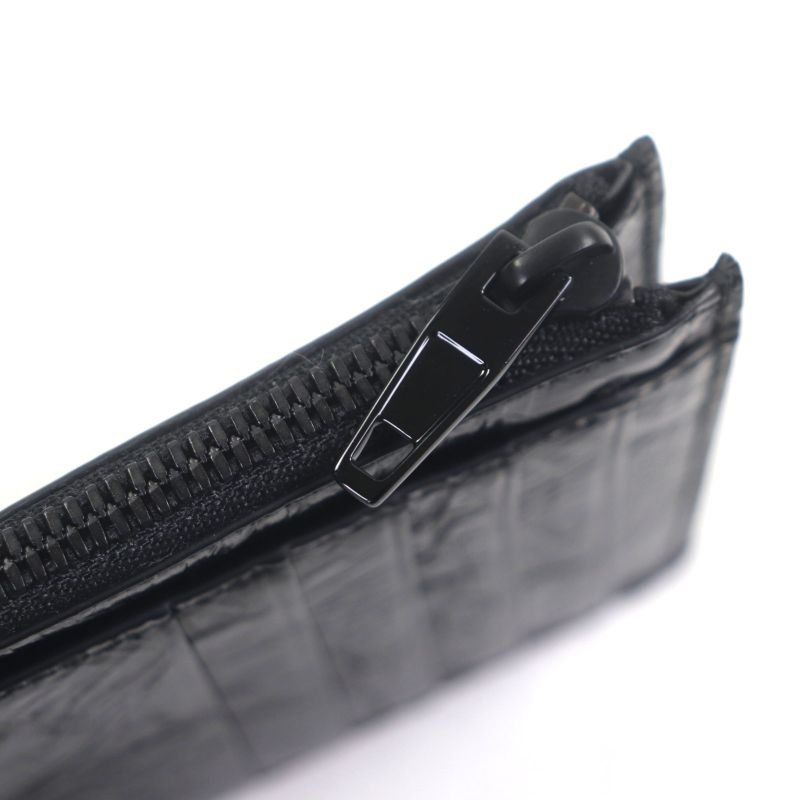 Balenciaga 766465 Crush Leather Fragment Case Card Boulder Coin Case Black