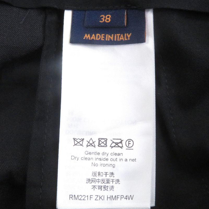 Louis Vuitton 22SS Monogram Embossed Logo Total Pattern Slacks Pants Black 38