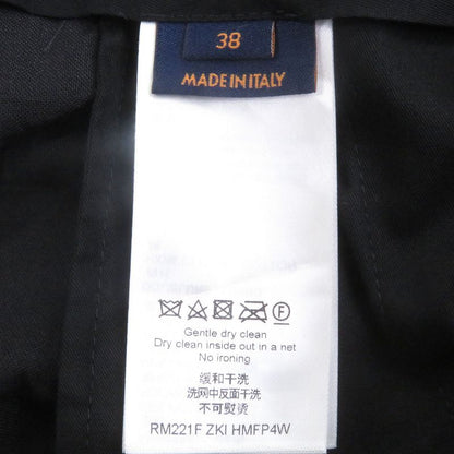 Louis Vuitton 22SS Monogram Embossed Logo Total Pattern Slacks Pants Black 38