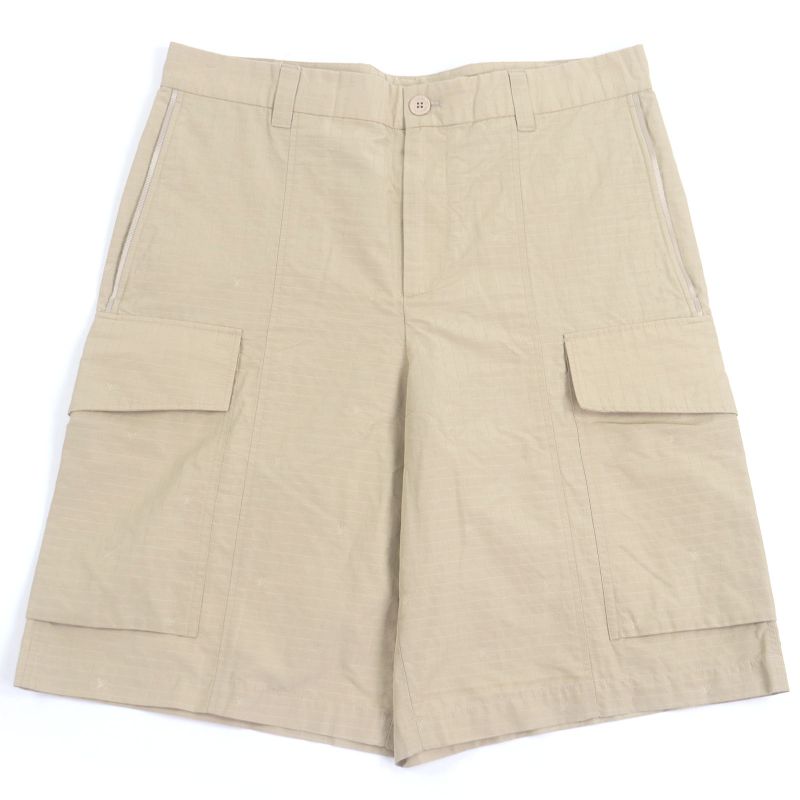 Louis Vuitton 23AW LV Logo Signature Ripstop Shorts Beige 50 Made In Italy