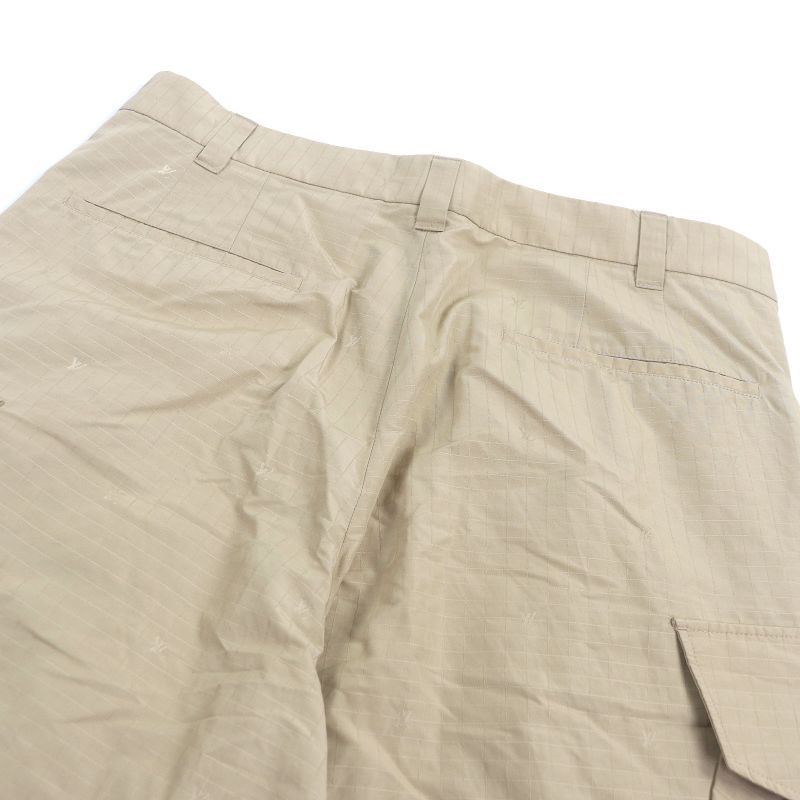 Louis Vuitton 23AW LV Logo Signature Ripstop Shorts Beige 50 Made In Italy