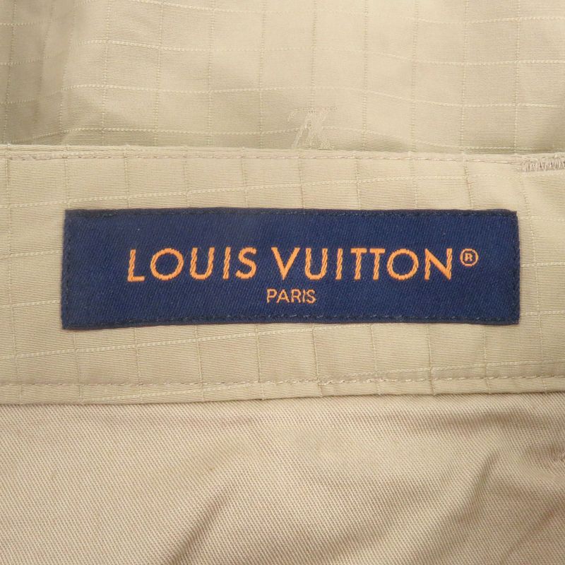 Louis Vuitton 23AW LV Logo Signature Ripstop Shorts Beige 50 Made In Italy