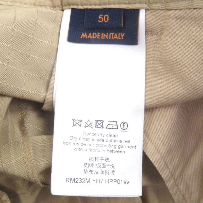 Louis Vuitton 23AW LV Logo Signature Ripstop Shorts Beige 50 Made In Italy