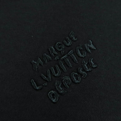 Louis Vuitton 24SS Cotton Embroidered Jersey Faux Pearl Zip Hoodie Black S With