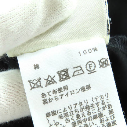 Hermes 100% Cotton Embroidered Pockets Boat Neck Tunic Dress Black 36 Made In