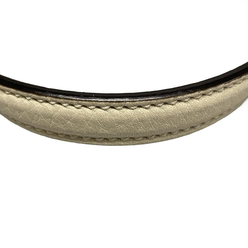 Gucci Handbag Bamboo Classic 370831 Ivory Leather