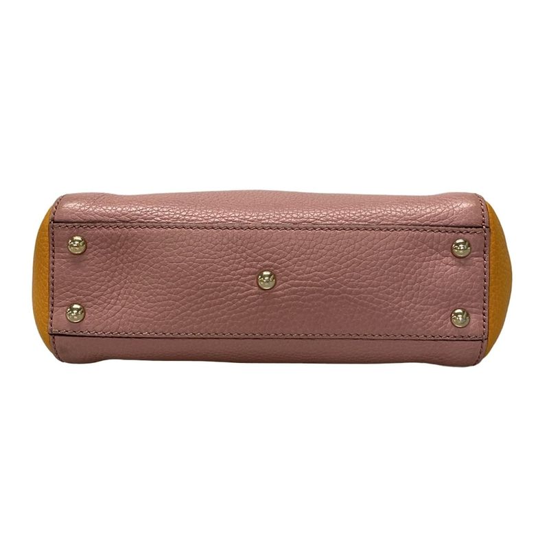 Gucci Handbag Bamboo Shopper 368823 Pink×orange Japan Exclusive/ Leather