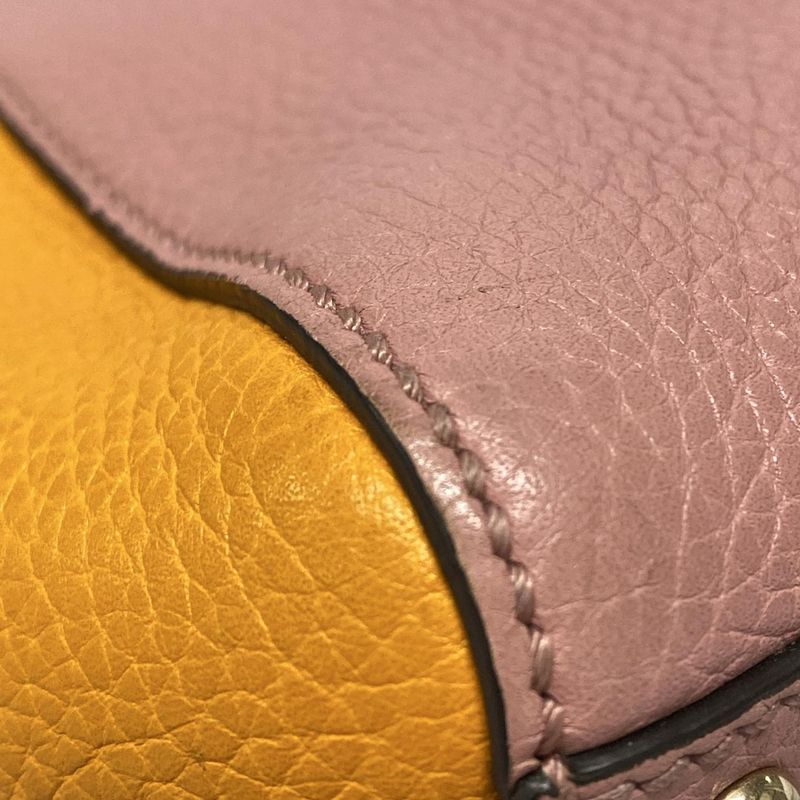 Gucci Handbag Bamboo Shopper 368823 Pink×orange Japan Exclusive/ Leather