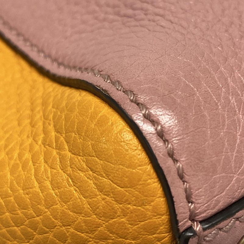 Gucci Handbag Bamboo Shopper 368823 Pink×orange Japan Exclusive/ Leather