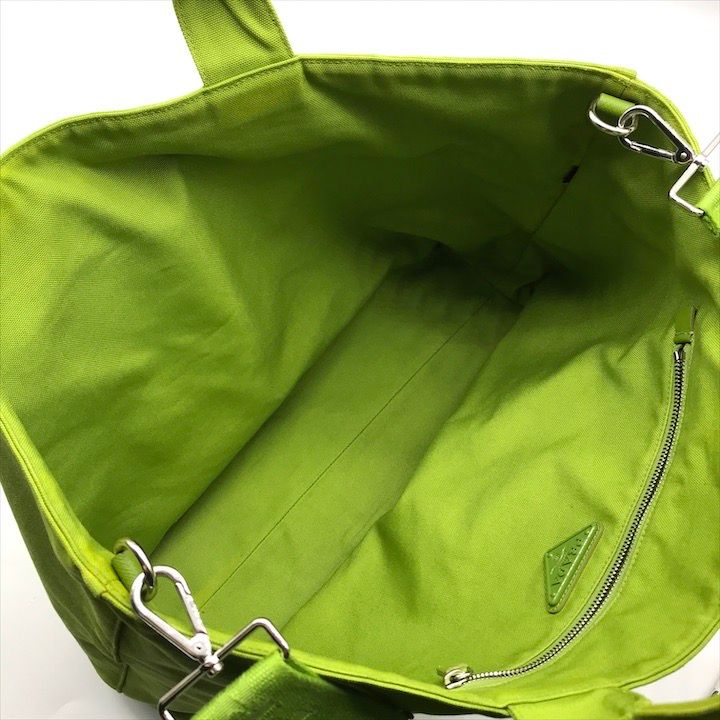 Prada Canvas 2-Way Bag Vivid Green Bag