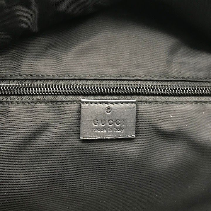 Guccissima Sherry Line Leather Backpack Black Travel Bag