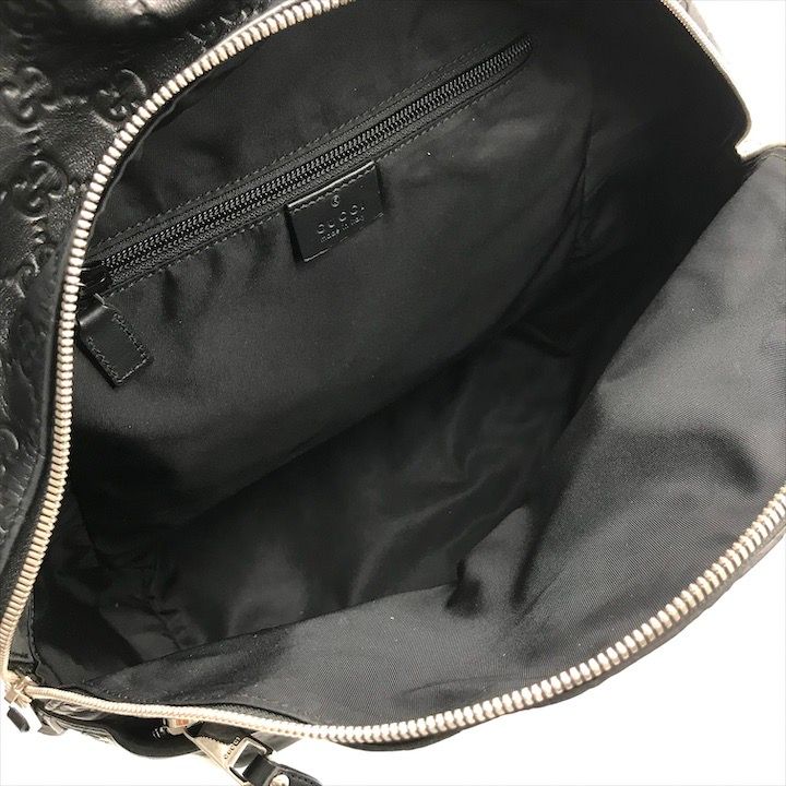 Guccissima Sherry Line Leather Backpack Black Travel Bag