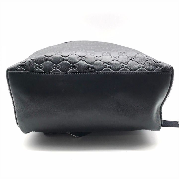 Guccissima Sherry Line Leather Backpack Black Travel Bag