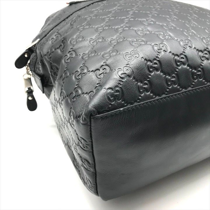 Guccissima Sherry Line Leather Backpack Black Travel Bag