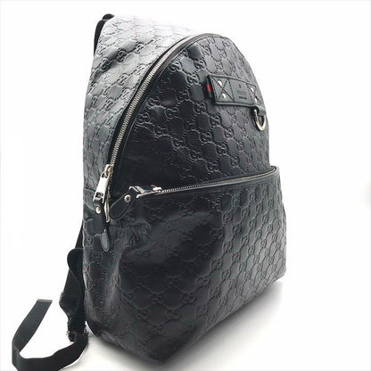 Guccissima Sherry Line Leather Backpack Black Travel Bag