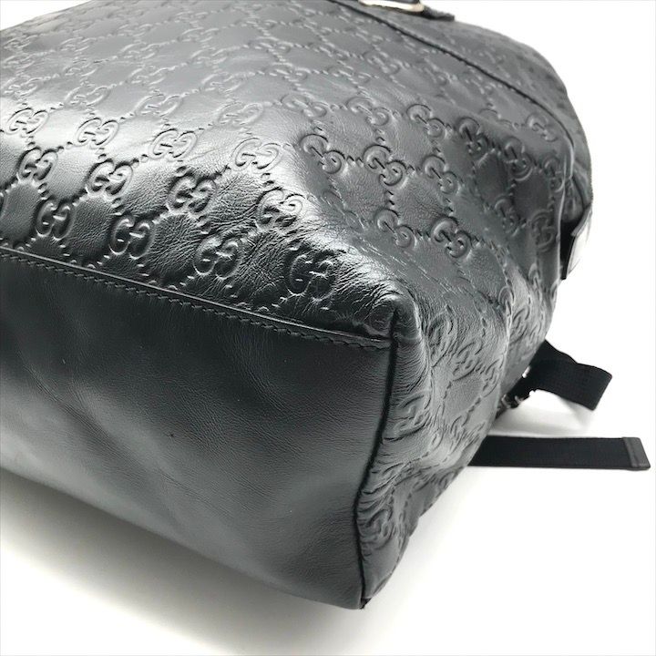 Guccissima Sherry Line Leather Backpack Black Travel Bag
