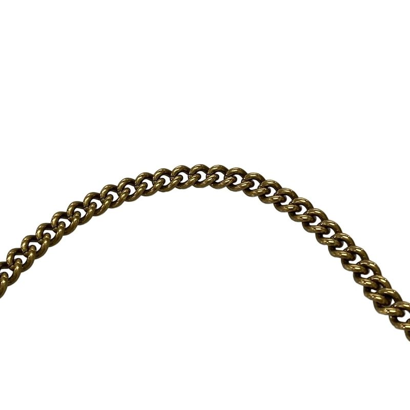 Gucci Shoulder Bag GG Marmont Mini Bucket Bag 573817 Black And Beige Chain