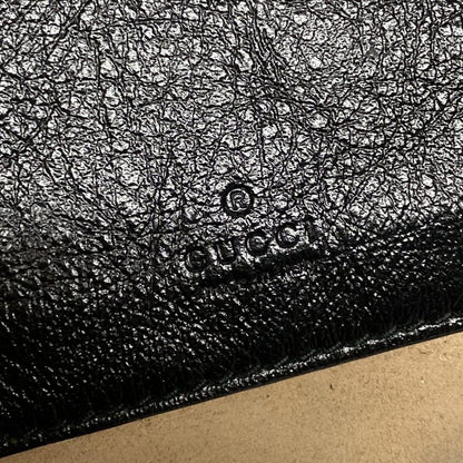 Gucci Shoulder Bag GG Marmont Mini Bucket Bag 573817 Black And Beige Chain